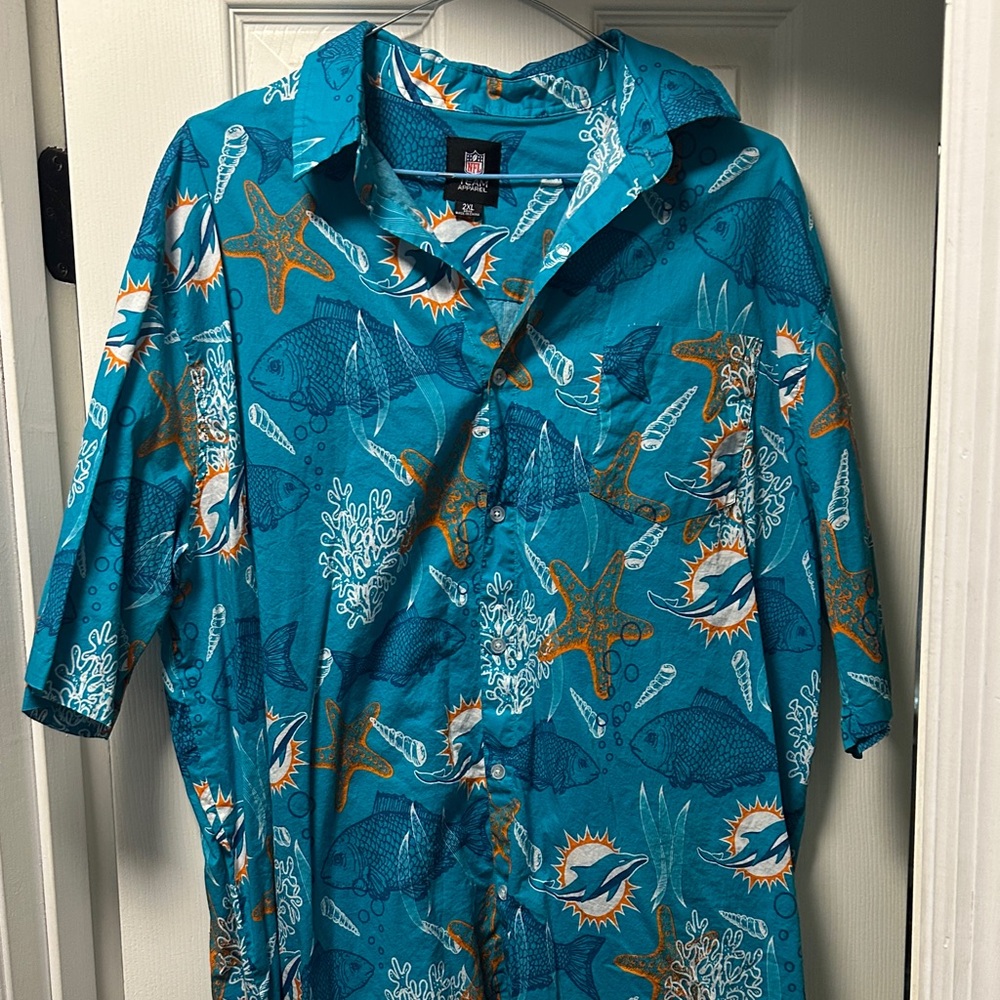 NFL Team Apparel Blue and Orange Shirt